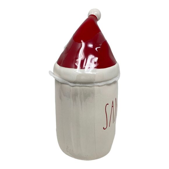 2 Rae Dunn Holiday Christmas “Santa” Mug With Red Hat‎ Topper LL Elf Novelty Tea - Picture 3 of 6